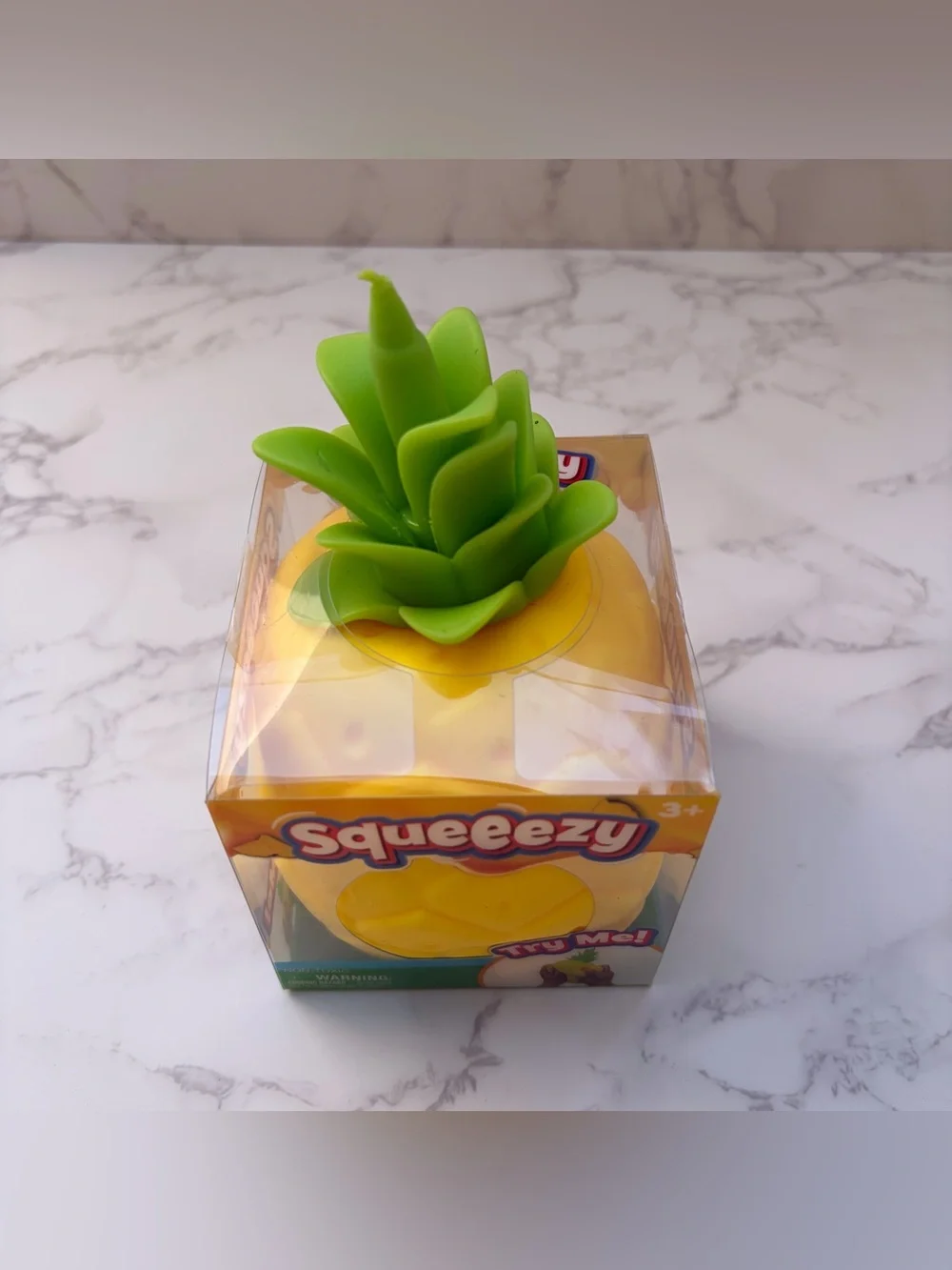 Sunny Days Entertainment Squeezy Pineapple Tactile Squeeze Toy Yellow/Green 3+
